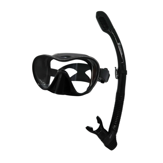 Sets USVI Adult Dry Combo BLACK CLEAR GUARDIAN WATER SPORTS Snorkeling, Scuba Diving, Swimming, Professional Gear, Marine Grade. Ocean, Sea