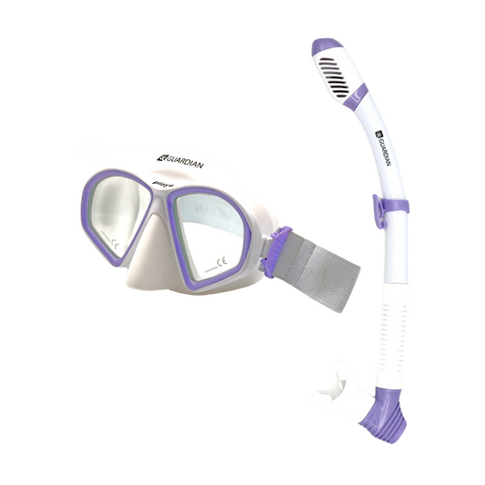 Combos PLAYA Combo WHITE PURPLE CLEAR GUARDIAN WATER SPORTS Snorkeling, Scuba Diving, Swimming, Professional Gear, Marine Grade. Ocean, Sea