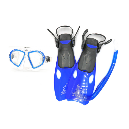 Sets SQUID Youth Set V22 BLUE CLEAR GUARDIAN WATER SPORTS Snorkeling, Scuba Diving, Swimming, Professional Gear, Marine Grade. Ocean, Sea