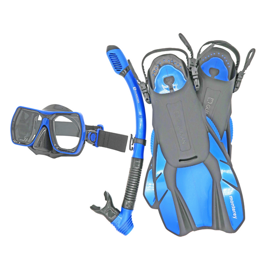 Sets MONTEREY Dry Adult Set v22 BLUE CLEAR GUARDIAN WATER SPORTS Snorkeling, Scuba Diving, Swimming, Professional Gear, Marine Grade. Ocean, Sea