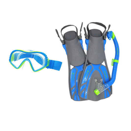 Sets SEA STAR Youth Set V22 BLUE GREEN CLEAR GUARDIAN WATER SPORTS Snorkeling, Scuba Diving, Swimming, Professional Gear, Marine Grade. Ocean, Sea