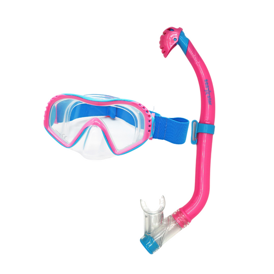 Combos SEA STAR Youth Combo V22 PINK AQUA CLEAR GUARDIAN WATER SPORTS Snorkeling, Scuba Diving, Swimming, Professional Gear, Marine Grade. Ocean, Sea