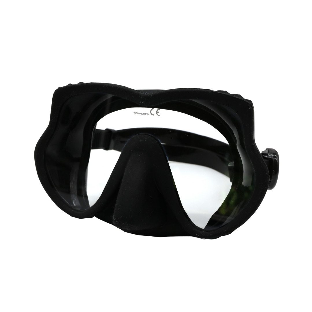 Swim Mask TYNDALL Adult Mask BLACK BLACK CLEAR GUARDIAN WATER SPORTS Snorkeling, Scuba Diving, Swimming, Professional Gear, Marine Grade. Ocean, Sea