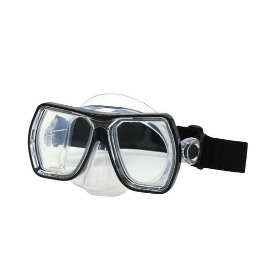 MASK SEPARATES MONTEREY Adult Mask BLACK CLEAR GUARDIAN WATER SPORTS Snorkeling, Scuba Diving, Swimming, Professional Gear, Marine Grade. Ocean, Sea