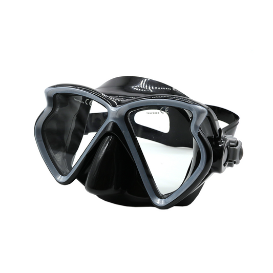 MASK SEPARATES CANCUN Adult Mask BLACK CLEAR GUARDIAN WATER SPORTS Snorkeling, Scuba Diving, Swimming, Professional Gear, Marine Grade. Ocean, Sea