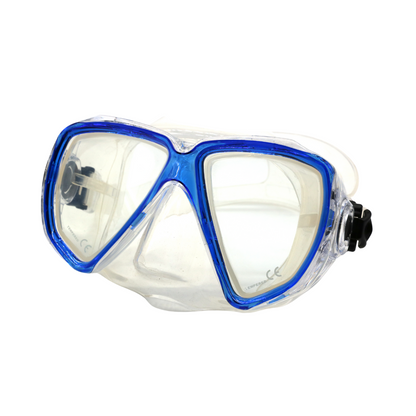 MASK SEPARATES RAIDER Adult Mask BLUE CLEAR CLEAR GUARDIAN WATER SPORTS Snorkeling, Scuba Diving, Swimming, Professional Gear, Marine Grade. Ocean, Sea