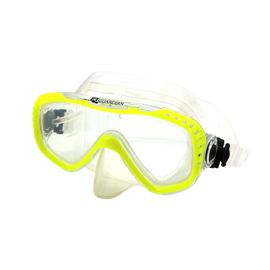 Swim Mask MIRAMAR Adult Mask Yellow GUARDIAN WATER SPORTS Snorkeling, Scuba Diving, Swimming, Professional Gear, Marine Grade. Ocean, Sea