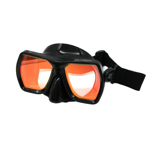 MASK SEPARATES MONTEREY BLAZE MASK BLACK AMBER MIRROR GUARDIAN WATER SPORTS Snorkeling, Scuba Diving, Swimming, Professional Gear, Marine Grade. Ocean, Sea