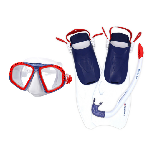 Sets SQUID Youth Set USA USA CLEAR GUARDIAN WATER SPORTS Snorkeling, Scuba Diving, Swimming, Professional Gear, Marine Grade. Ocean, Sea