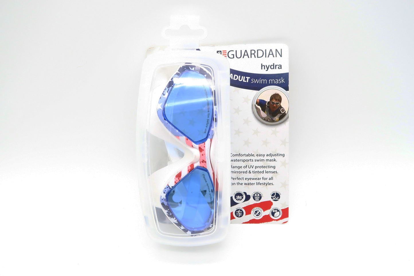 Hydra Adult Swim Mask Blue Lens USA PKG - Guardian Water Sports 490