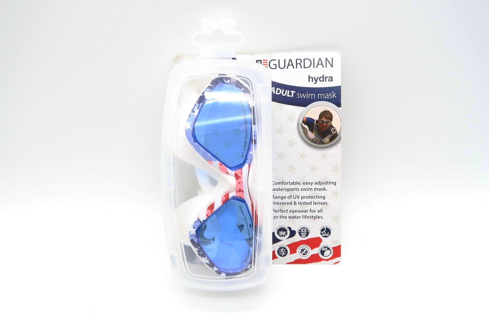 Hydra Adult Swim Mask Blue Lens USA PKG - Guardian Water Sports 490